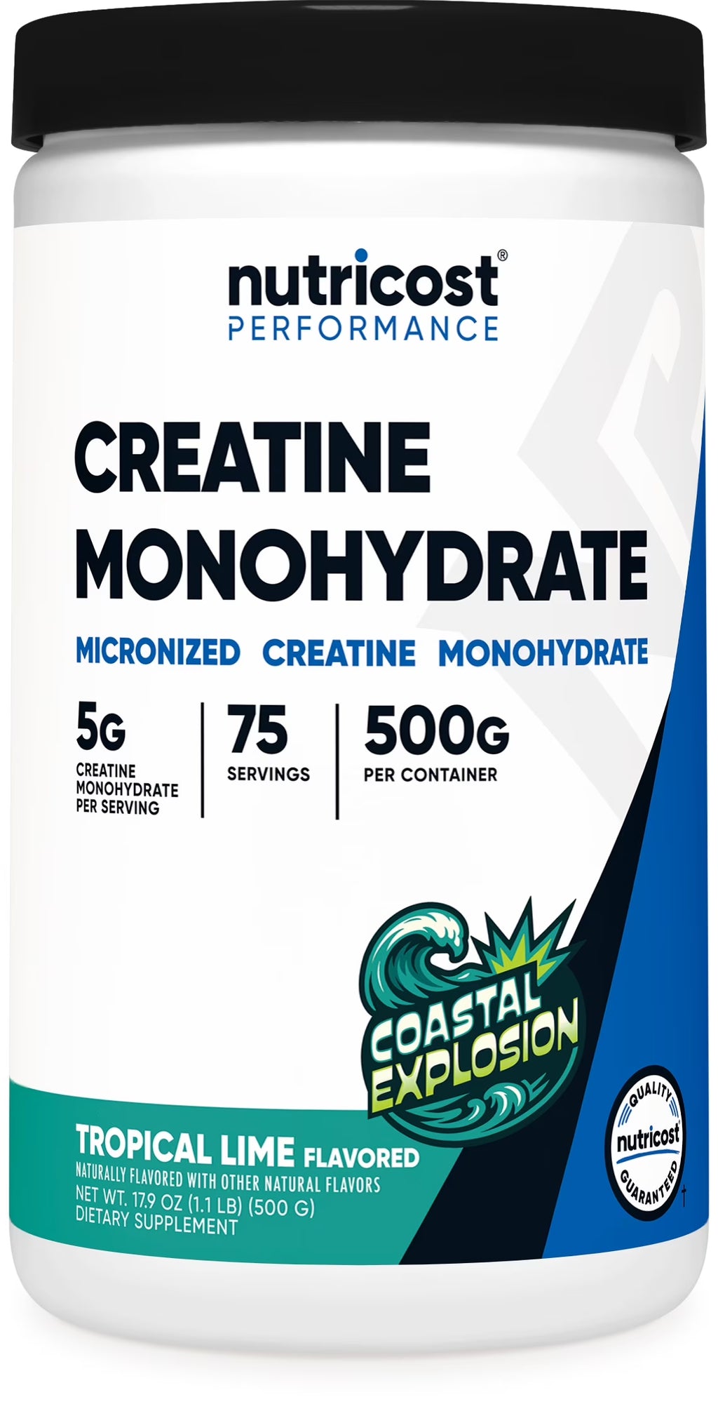 Creatine Monohydrate Powder (Coastal Explosion, 500 Gram) - Micronized Creatine Supplement - Vegan, Gmo-Free, Gluten Free