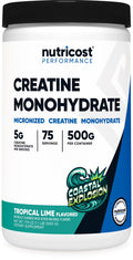 Creatine Monohydrate Powder (Coastal Explosion, 500 Gram) - Micronized Creatine Supplement - Vegan, Gmo-Free, Gluten Free