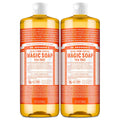 Pure-Castile Magic Soap Liquid (Tea Tree, 32 Ounce, 2-Pack) - Made with Regenerative Organic Certified Oils, 18-In-1 Uses: Body, Hair, Laundry & Dishes, Concentrated, Vegan, Non-Gmo