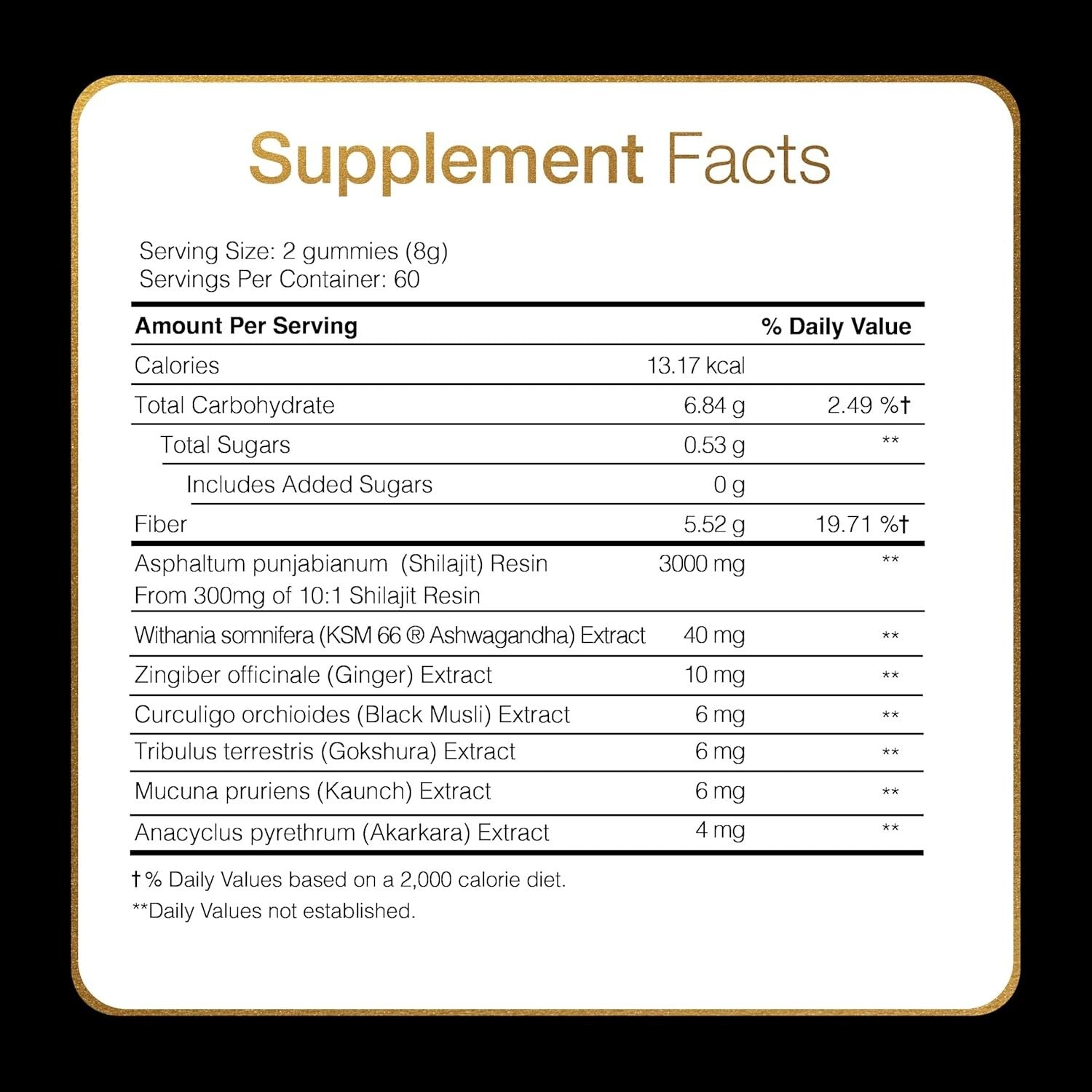 Be Bodywise Pure Himalayan Shilajit Gummies Gold I Lab Tested I No Added Sugar I