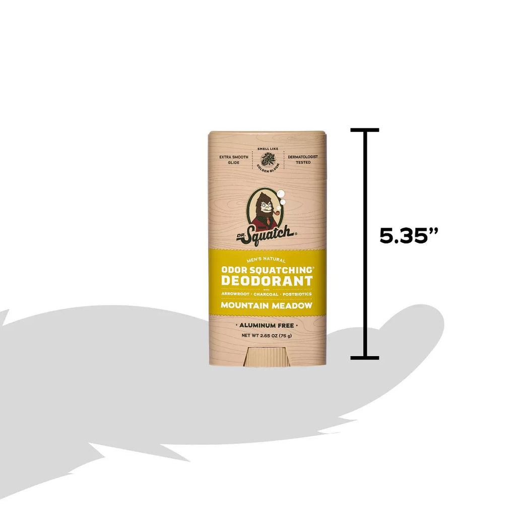 DR. SQUATCH Men'S Wide Stick Deodorant - Natural Mountain Meadow - 2.65Oz