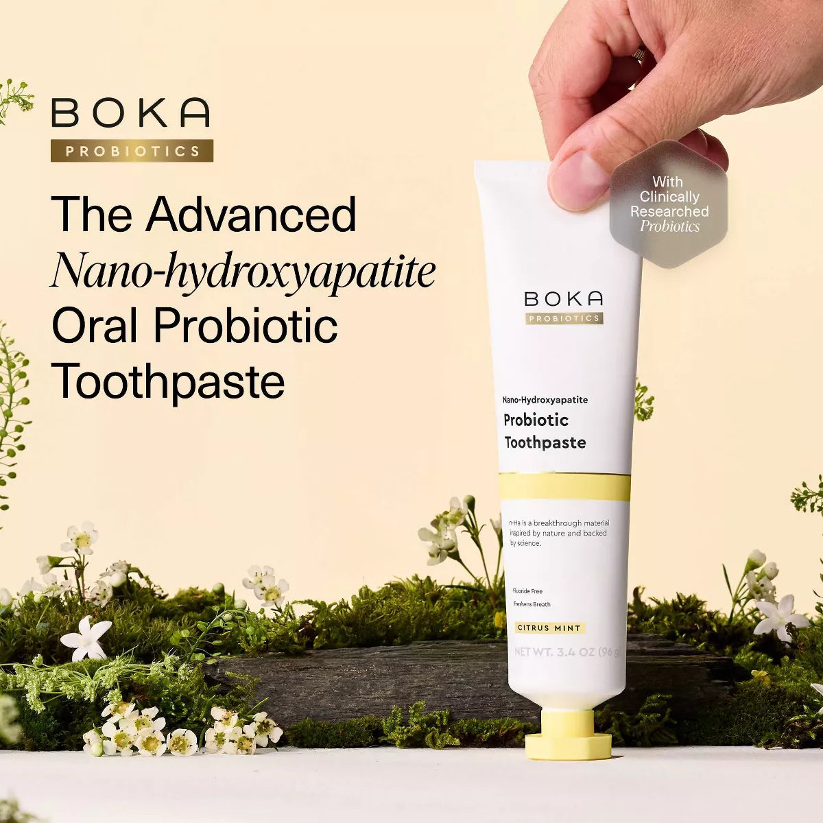 Elevate Your Oral Care with Boka N-Ha Probiotic Toothpaste - Refreshing Citrus Mint - 3.4 Oz Gel