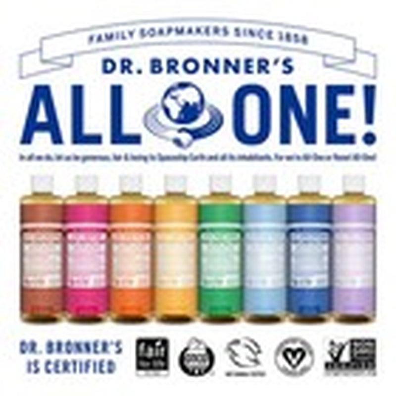 Dr Bronner'S Organic Peppermint Castile Soap 16 Fl Oz Pack of 2 Eco Friendly