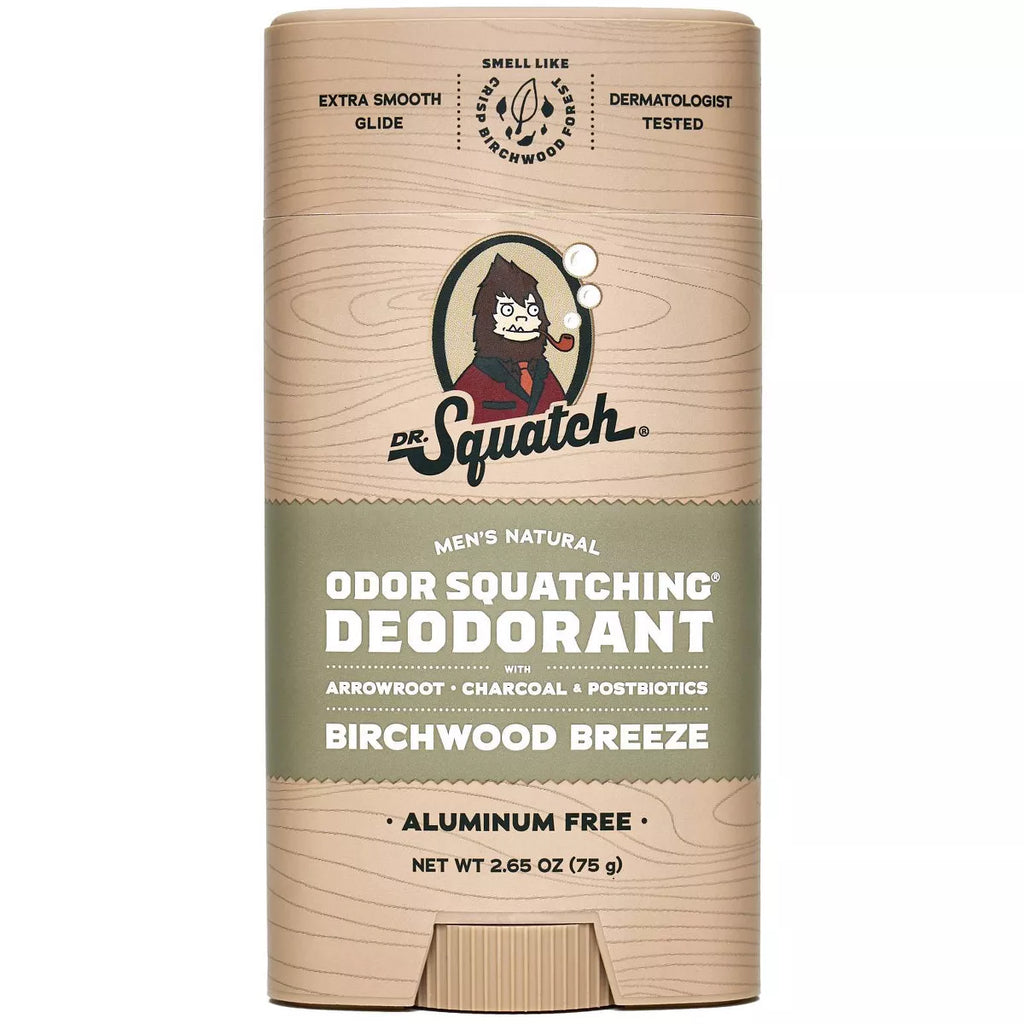 DR. SQUATCH Men'S Deodorant - Birchwood Breeze - 2.65Oz: Underarm, Aluminum-Free, Solid Form