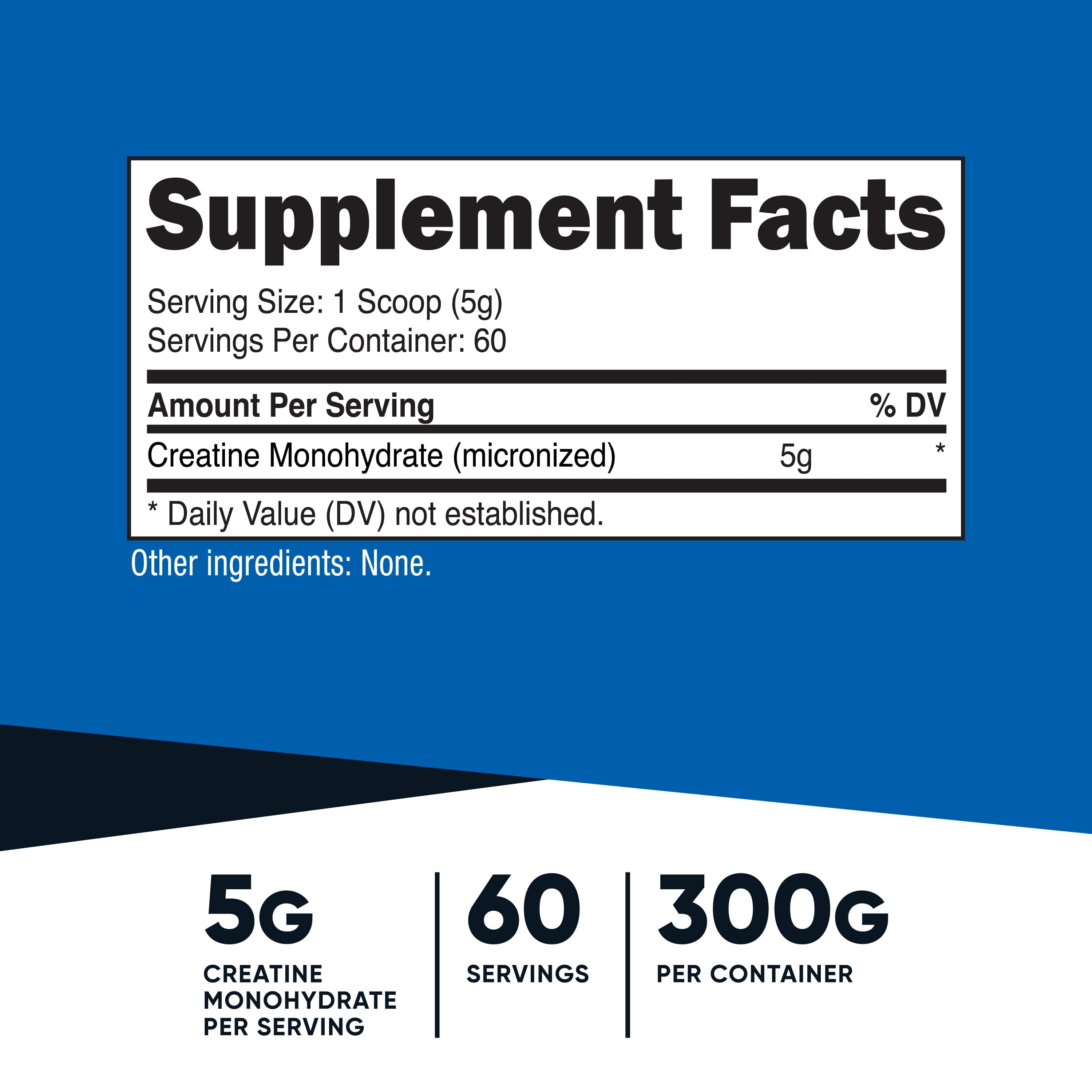 Creatine Monohydrate Powder Unflavored Micronized Creatine Monohydrate, 5G per Serving, (300 Grams)
