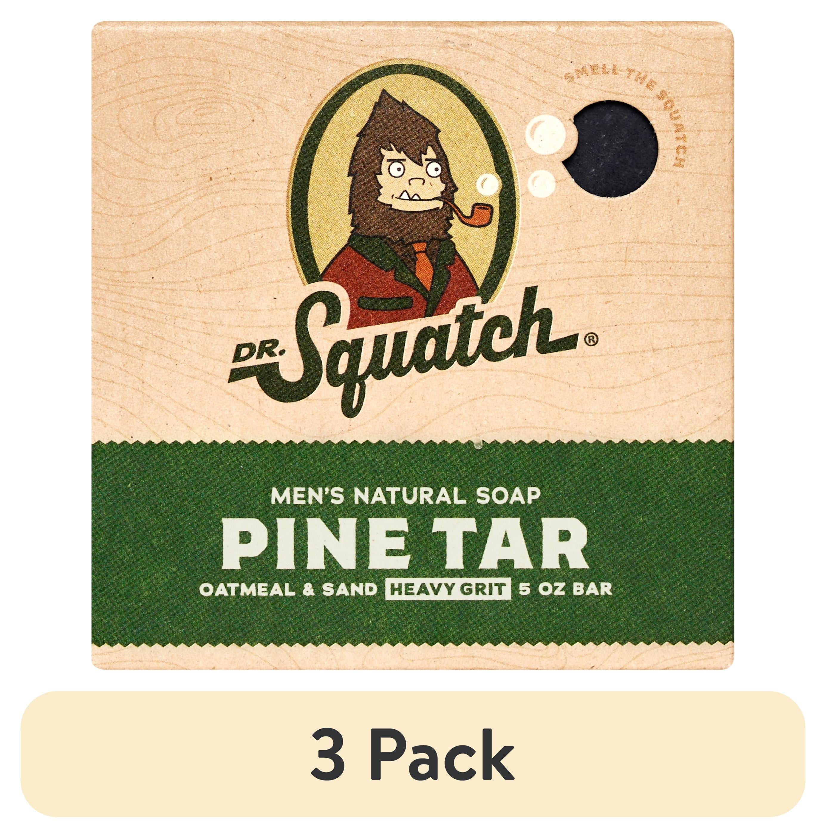 (3 Pack)  Pine Tar Natural Bar Soap for Men, 5 Oz