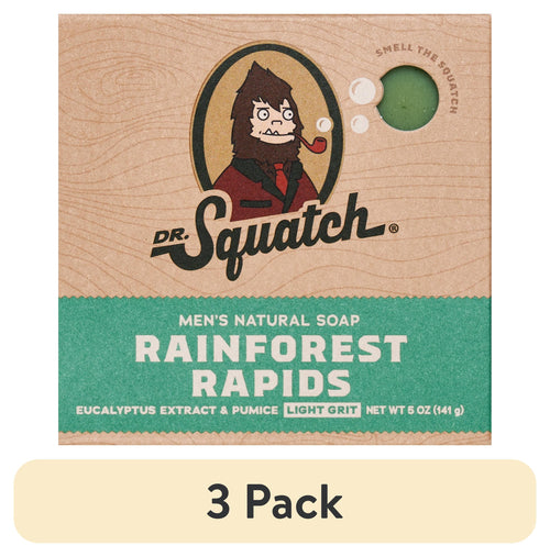 (3 Pack)  Rainforest Rapids Natural Bar Soap for Men, 5 Oz