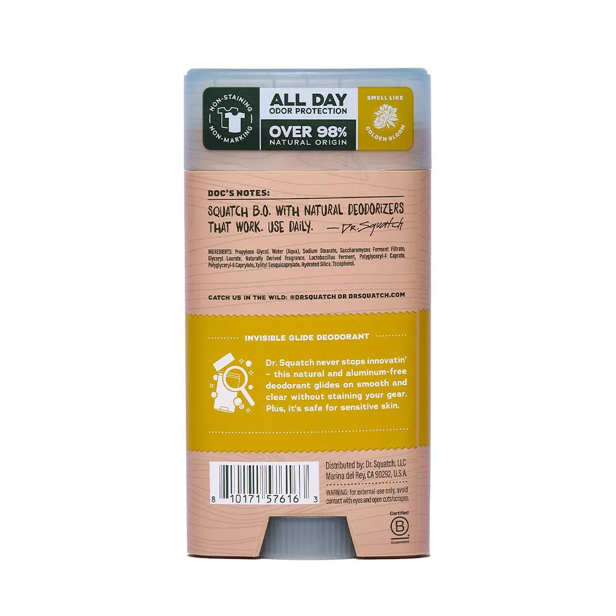 DR. SQUATCH Men'S Invisible Glide Deodorant - Natural Mountain Meadow - 2.65Oz