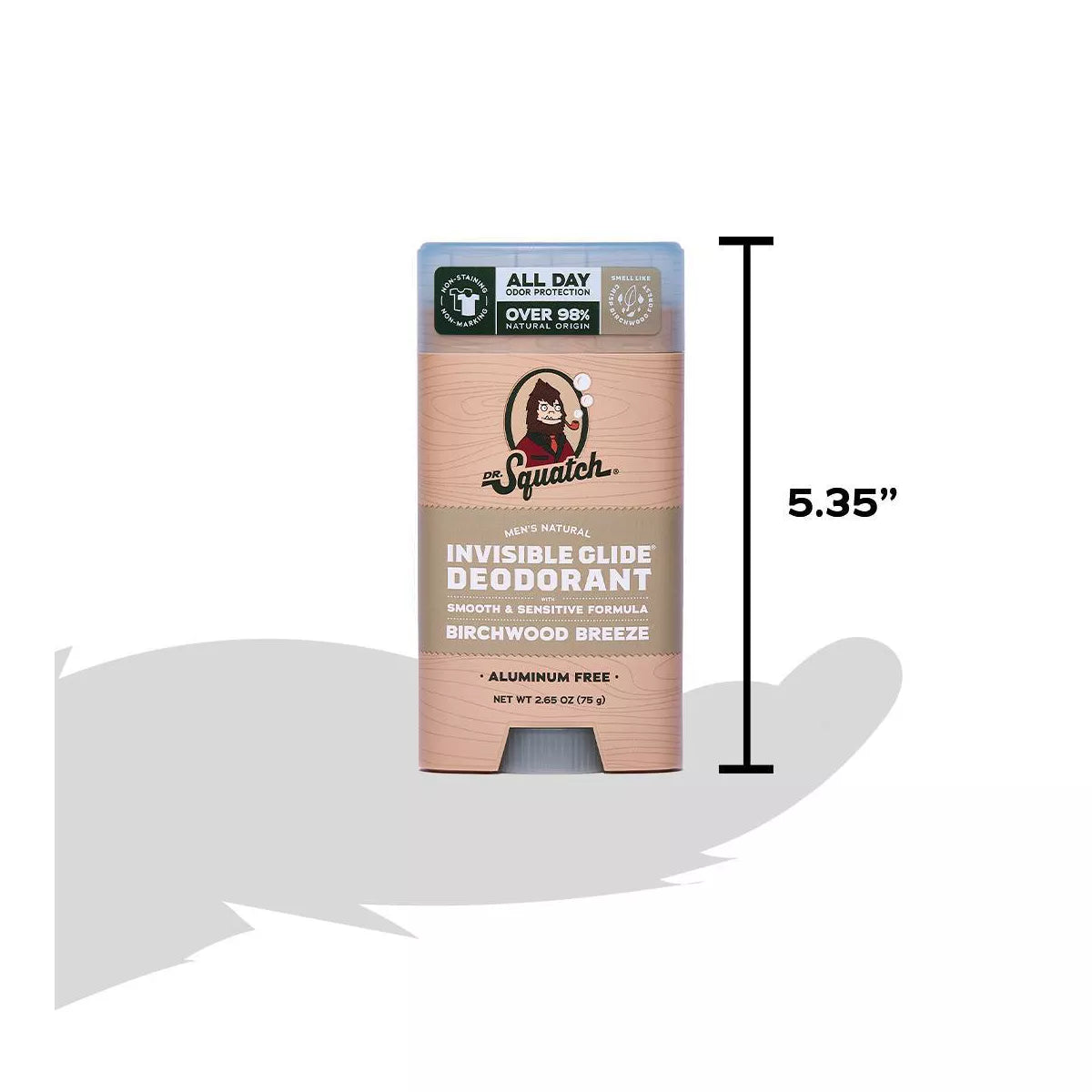 DR. SQUATCH Men'S Invisible Glide Deodorant - Natural Birchwood Breeze - 2.65Oz