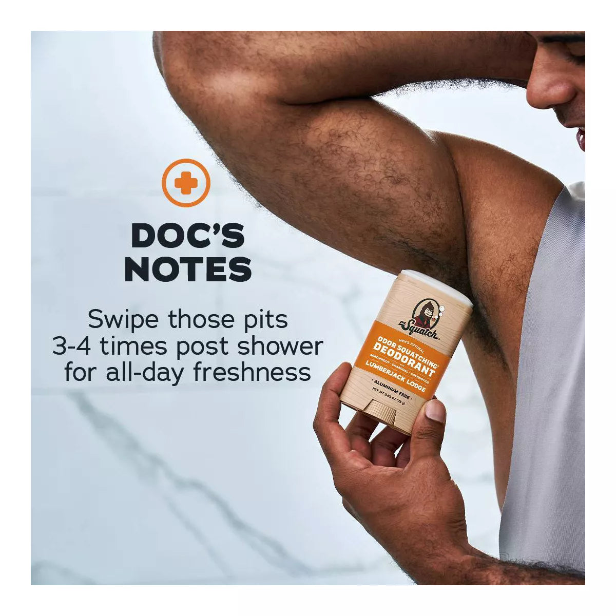 DR. SQUATCH Men'S Wide Stick Deodorant - Lumberjack Lodge - 2.65Oz: under Arm, Fresh, Solid Form