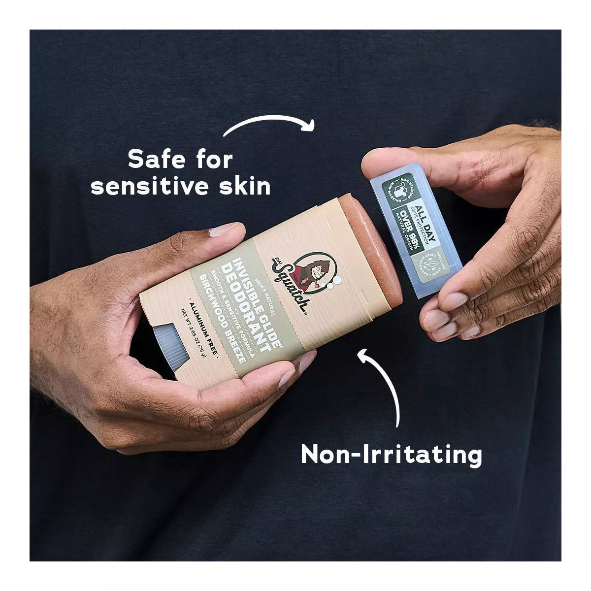DR. SQUATCH Men'S Invisible Glide Deodorant - Natural Birchwood Breeze - 2.65Oz