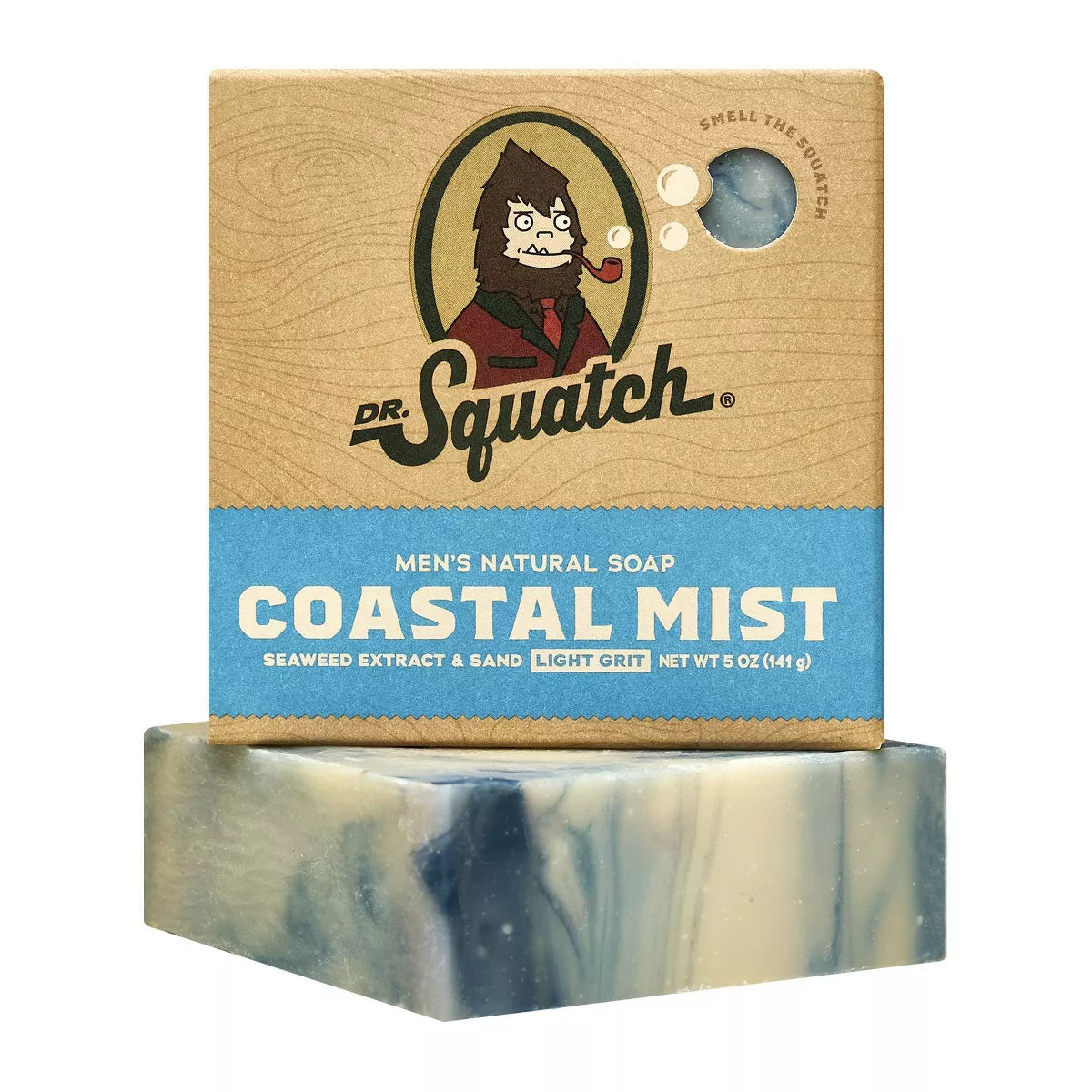 DR. SQUATCH Men'S All Bar Soap - Coastal Mist: Whole Body Cleansing, Contains Naturally Derived Ingredients, 5 Oz