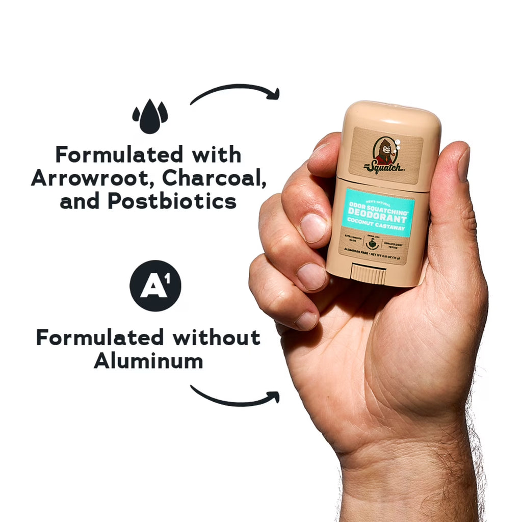 Mini Natural Men'S Deodorant - Aluminum Free - Coconut Castaway (0.5 Oz)