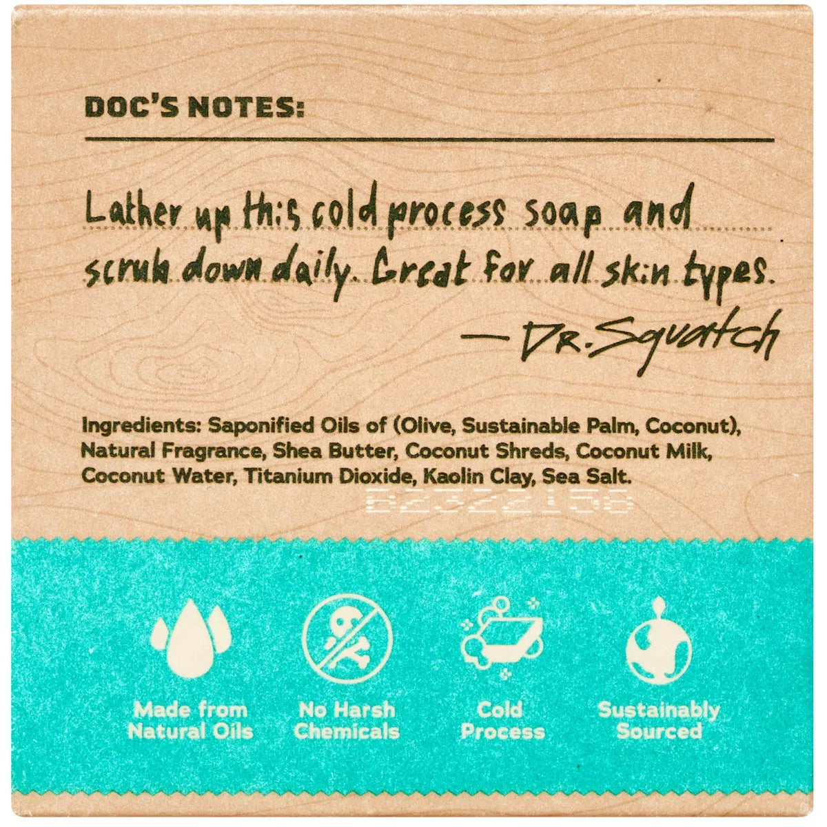 DR. SQUATCH Men'S All Bar Soap - Coconut Castaway - 5Oz: Exfoliating, Basic Cleansing, Normal to Dry Skin, Whole Body Use