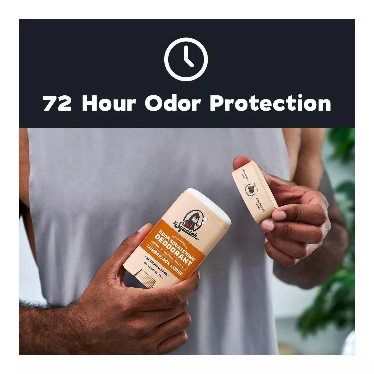 DR. SQUATCH Men'S Wide Stick Deodorant - Lumberjack Lodge - 2.65Oz: under Arm, Fresh, Solid Form