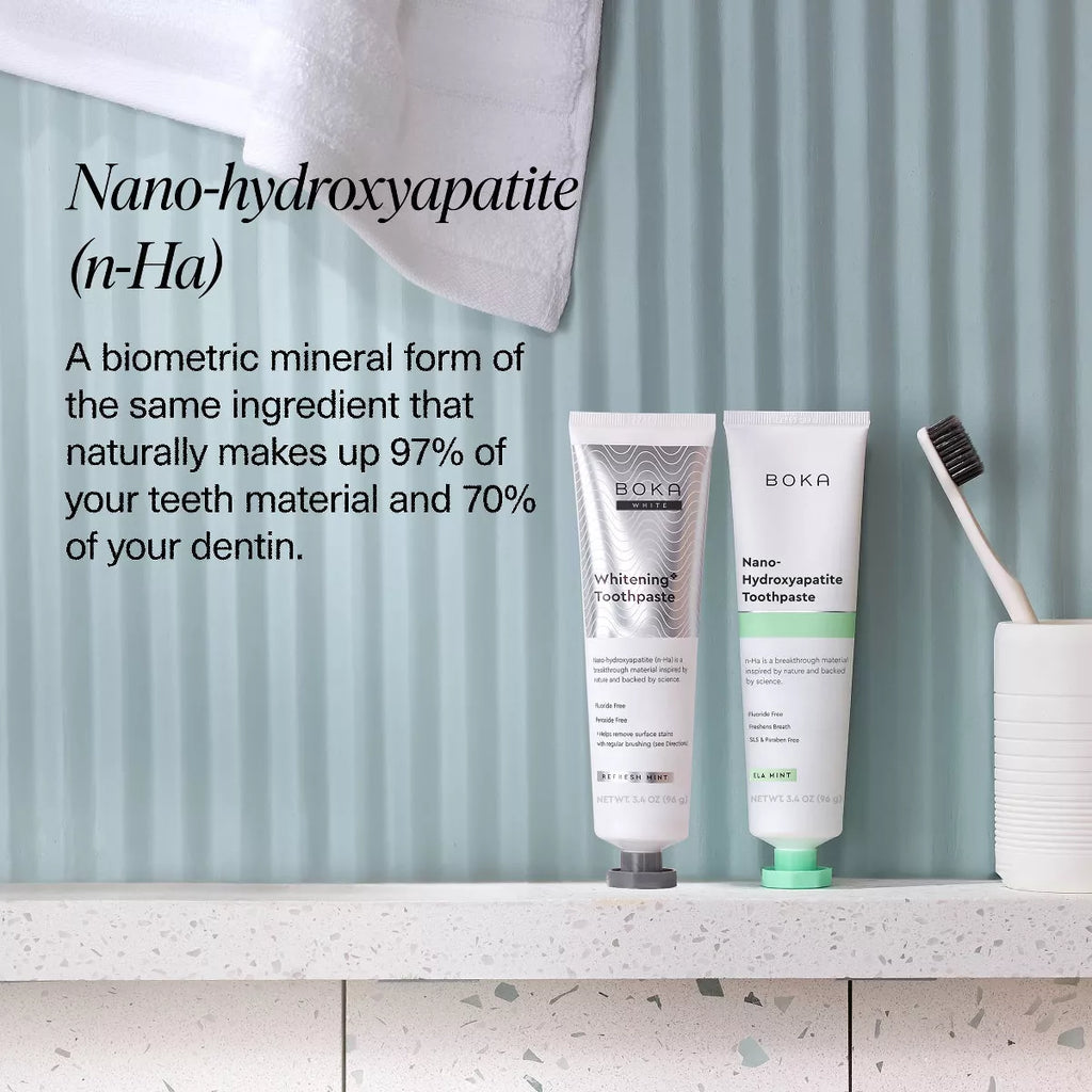 Boka Ela Mint- Fluoride Free- Nano Hydroxyapatite Toothpaste - 3.4Oz: Non-Toxic, Peppermint, 1 Count