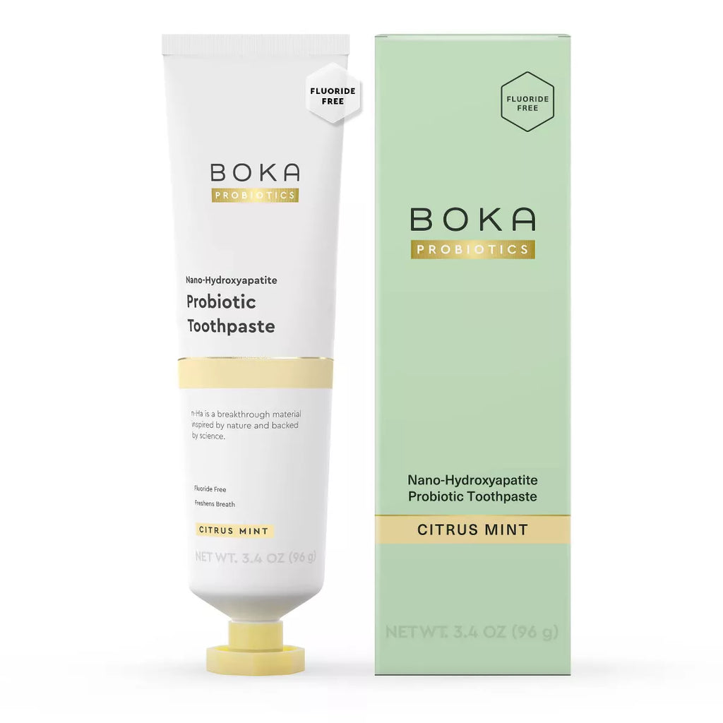 Elevate Your Oral Care with Boka N-Ha Probiotic Toothpaste - Refreshing Citrus Mint - 3.4 Oz Gel