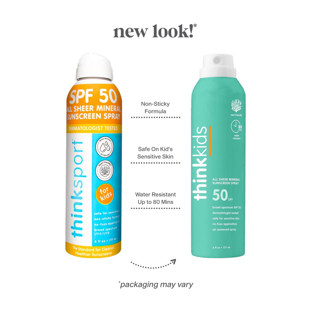 Thinksport Kids Sunscreen SPF 50 - Water Resistant, Natural Mineral Protection for Active Play - 6oz