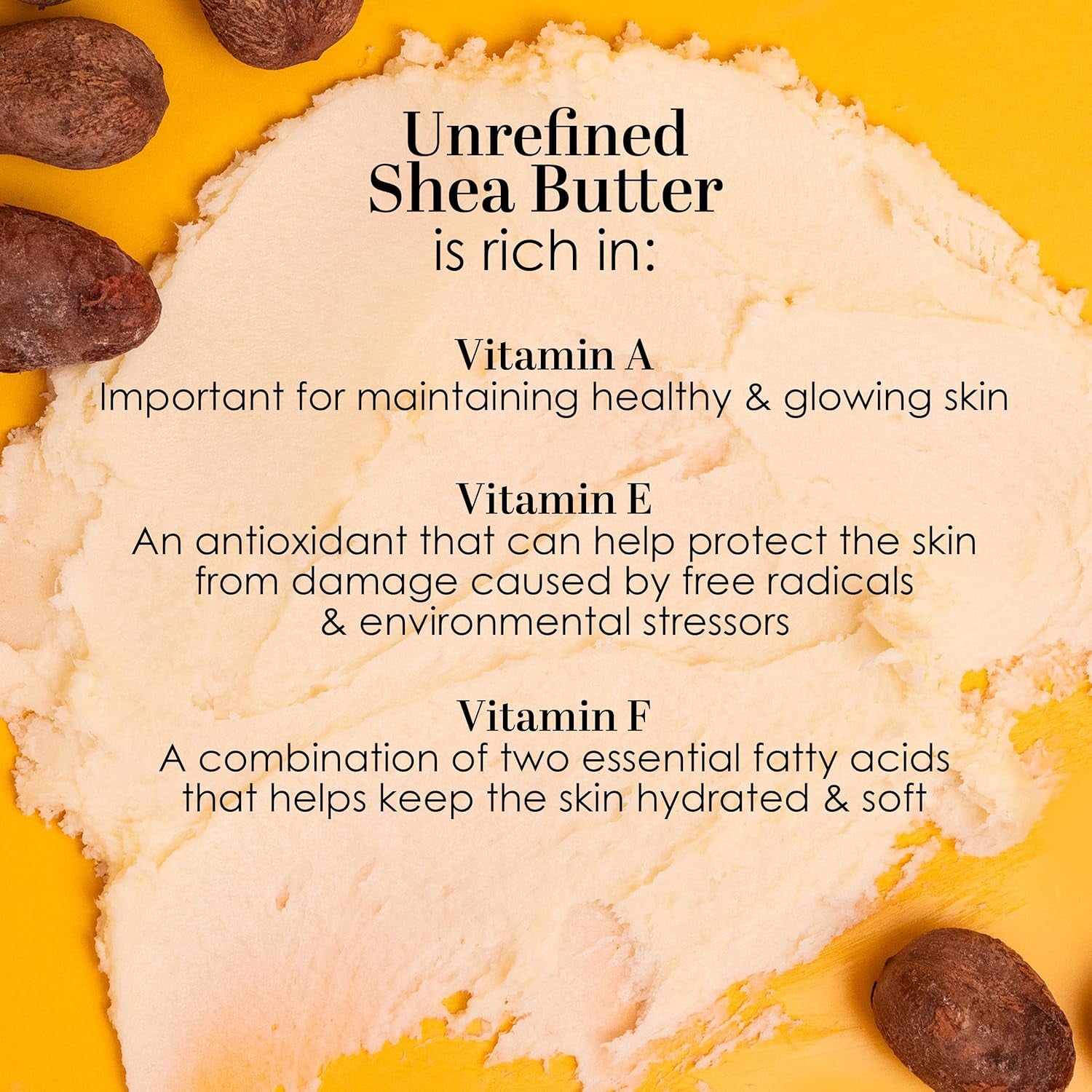 Raw Shea Butter – 100% Pure Unrefined African Shea Butter with Natural Smoky Scent | Deep Moisturizer for Dry Skin, Hair & Scalp | DIY Body Butter, Lip Balm & Soap Base (8 Oz Block)