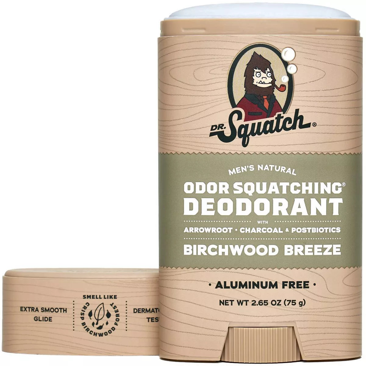 DR. SQUATCH Men'S Deodorant - Birchwood Breeze - 2.65Oz: Underarm, Aluminum-Free, Solid Form