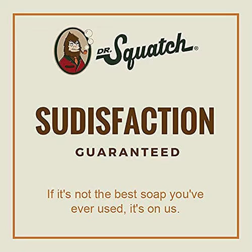 Dr. Squatch Natural Cedar Citrus Bar Soap for Men Cold Process 5 Oz 3-Pack for Oily Skin No Harsh Chemicals Oval Pattern