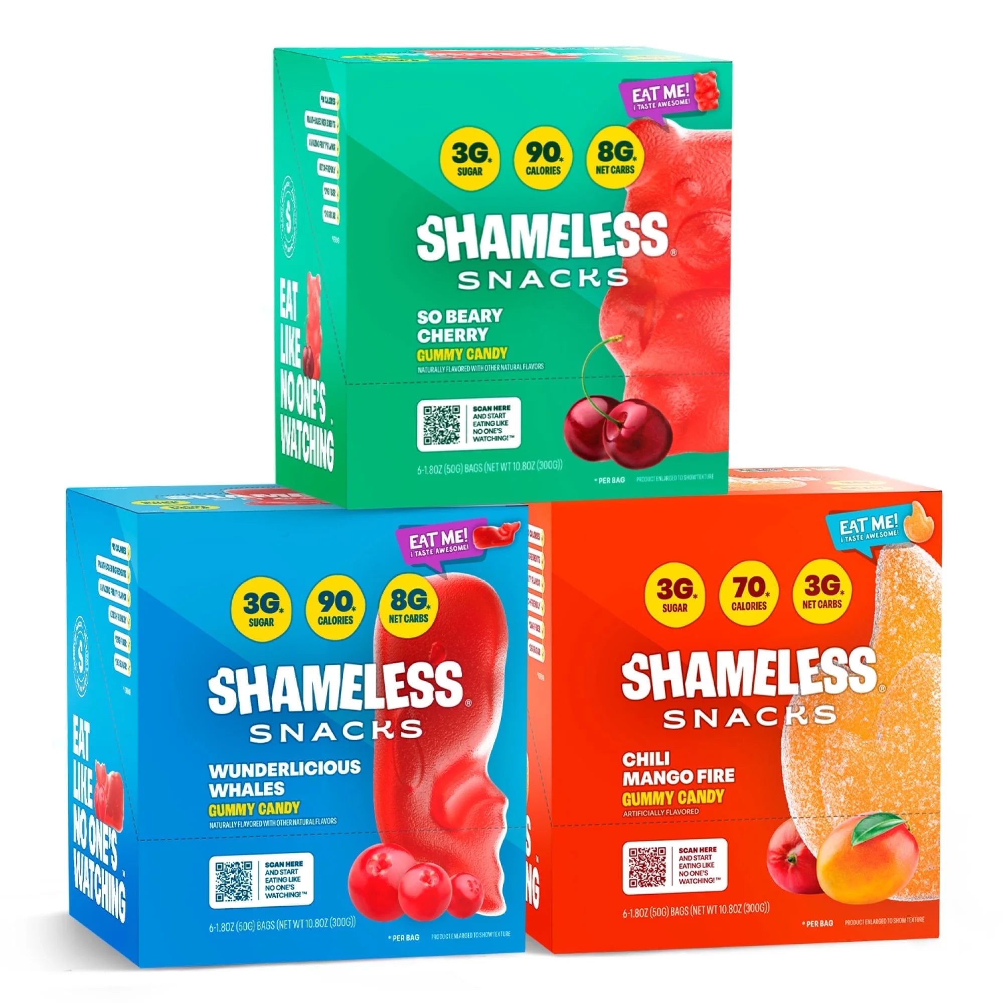 Snacks - New Flavor Bundles (Gluten Free & Non GMO Candy) - Beary Cherry, Wunderlicious Whales and Chili Mango
