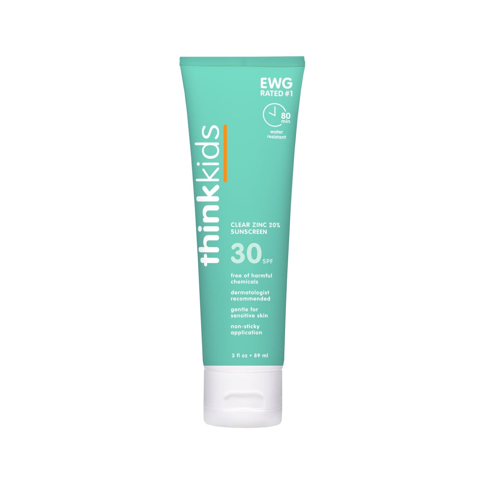 Thinksport Kids Sunscreen SPF 50 - Water Resistant Mineral Formula for Ultimate Sun Protection