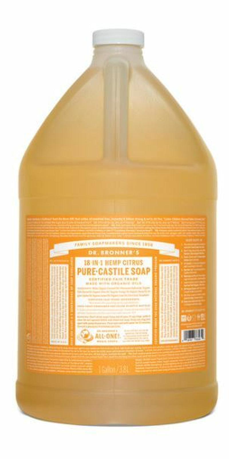 NEW Dr. Bronner'S Hemp Pure-Castile Soap Liquid 3.78L 18-In-1 All Scent Bronners