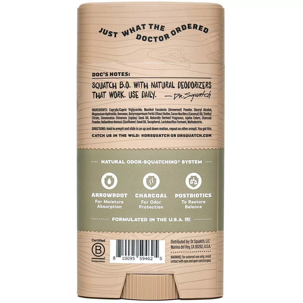 DR. SQUATCH Men'S Deodorant - Birchwood Breeze - 2.65Oz: Underarm, Aluminum-Free, Solid Form