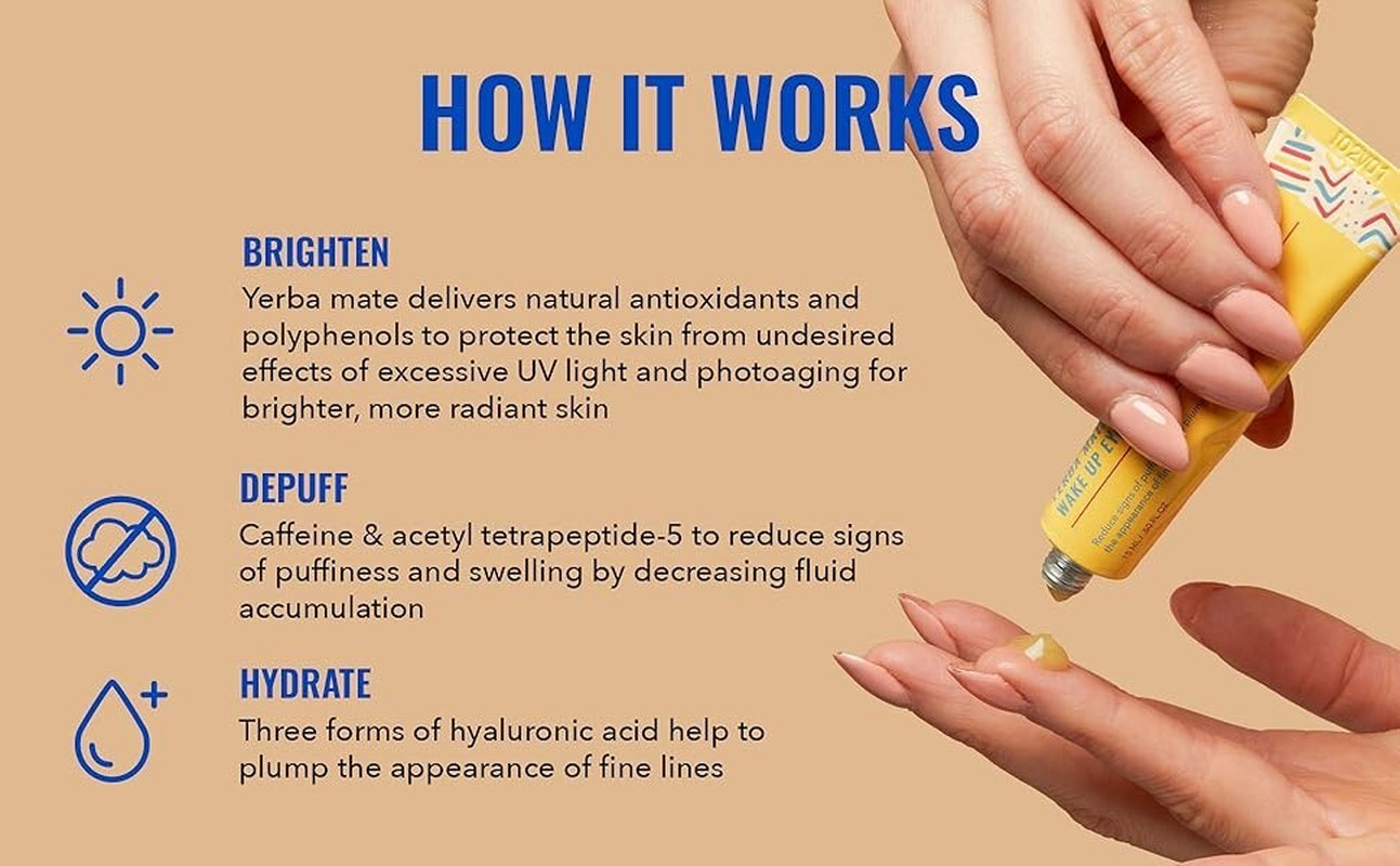 Good Molecules Yerba Mate Wake up Eye Gel 15Ml/.5Oz- Yerba Mate and Caffeine