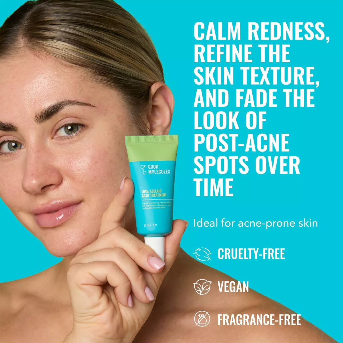 Good Molecules 10% Azelaic Acid Face Treatment - 30Ml: Skin Tone Improvement, Unscented, Liquid Form