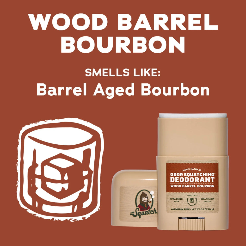 Mini Natural Men'S Deodorant - Aluminum Free - Wood Barrel Bourbon (0.5 Oz)