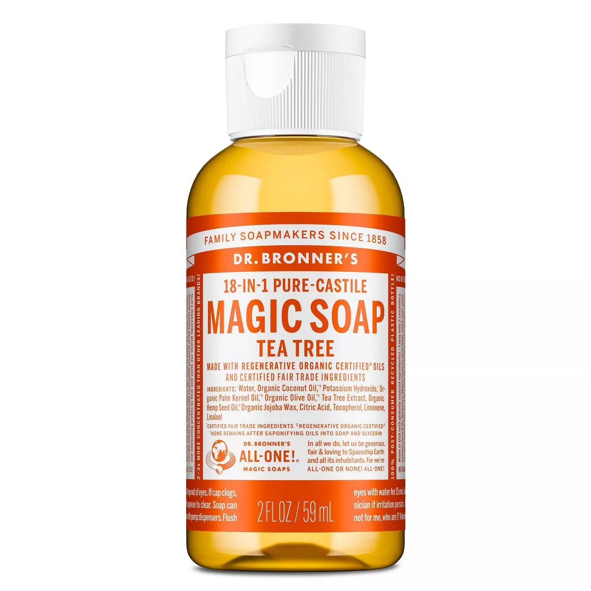 Dr. Bronner'S Magic Pure Castile Liquid Hand Soap - 2 Fl Oz