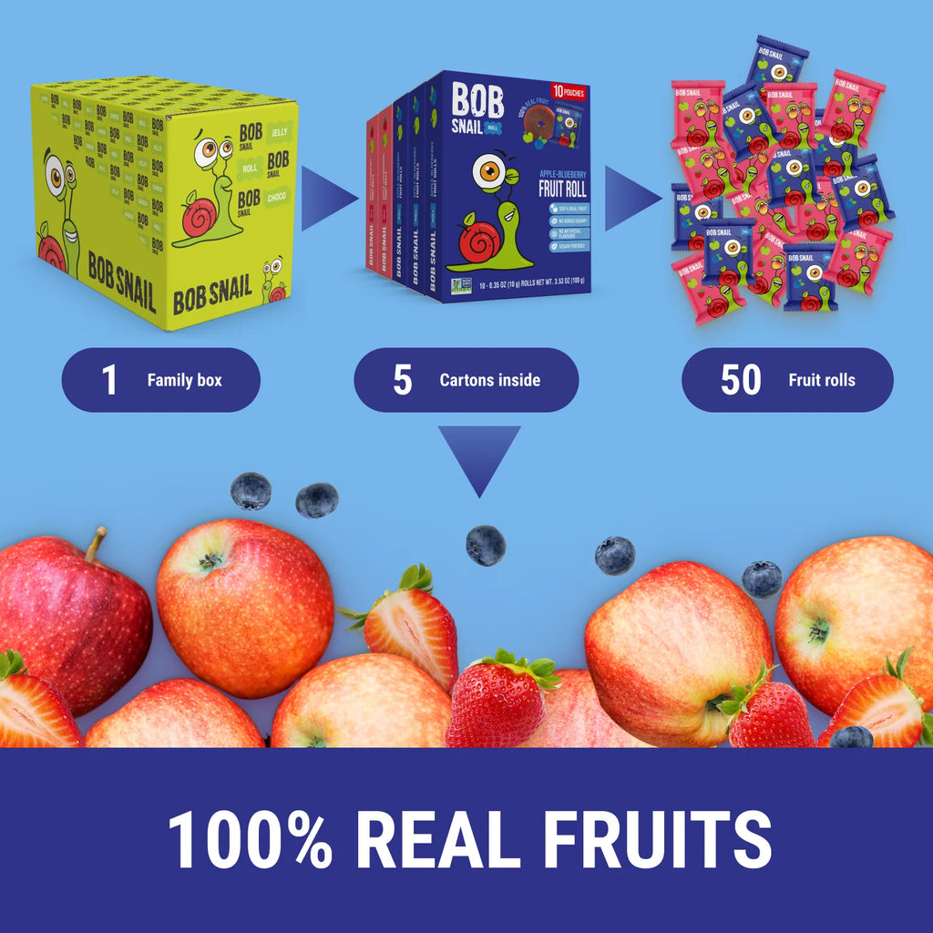 Healthy Snacks Gluten-Free Fruit Roll Ups, 50 Ct Family Pack