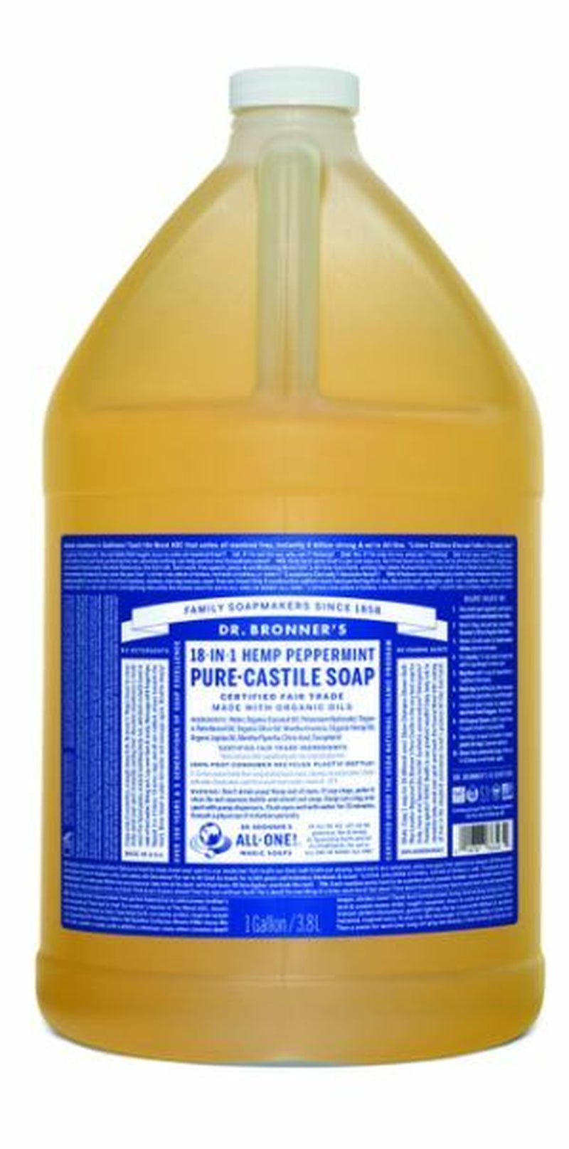 NEW Dr. Bronner'S Hemp Pure-Castile Soap Liquid 3.78L 18-In-1 All Scent Bronners