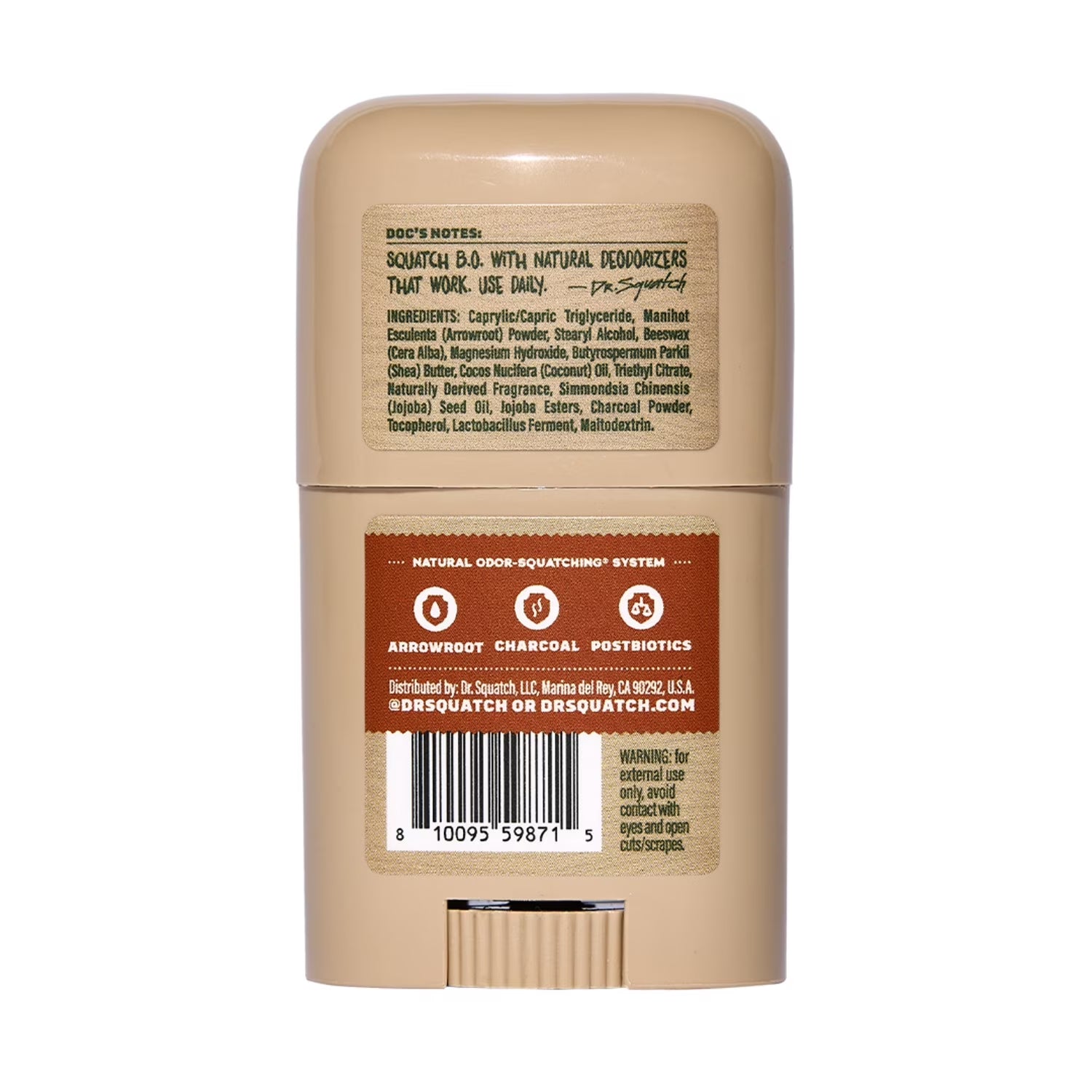 Mini Natural Men'S Deodorant - Aluminum Free - Wood Barrel Bourbon (0.5 Oz)