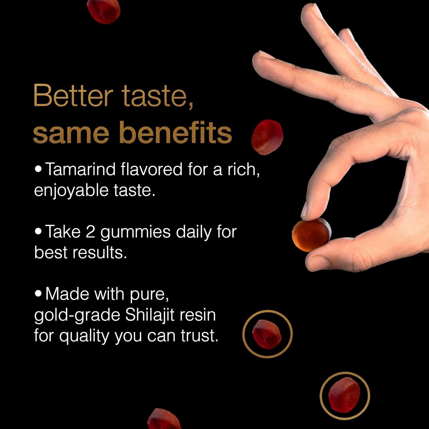 Be Bodywise Pure Himalayan Shilajit Gummies Gold I Lab Tested I No Added Sugar I