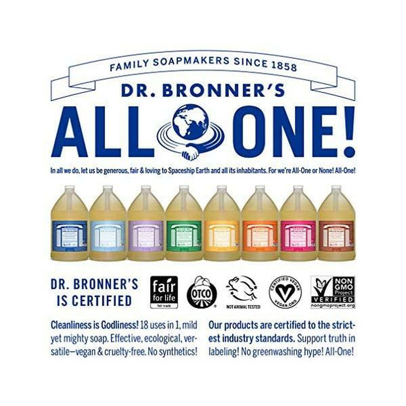 NEW Dr. Bronner'S Hemp Pure-Castile Soap Liquid 3.78L 18-In-1 All Scent Bronners