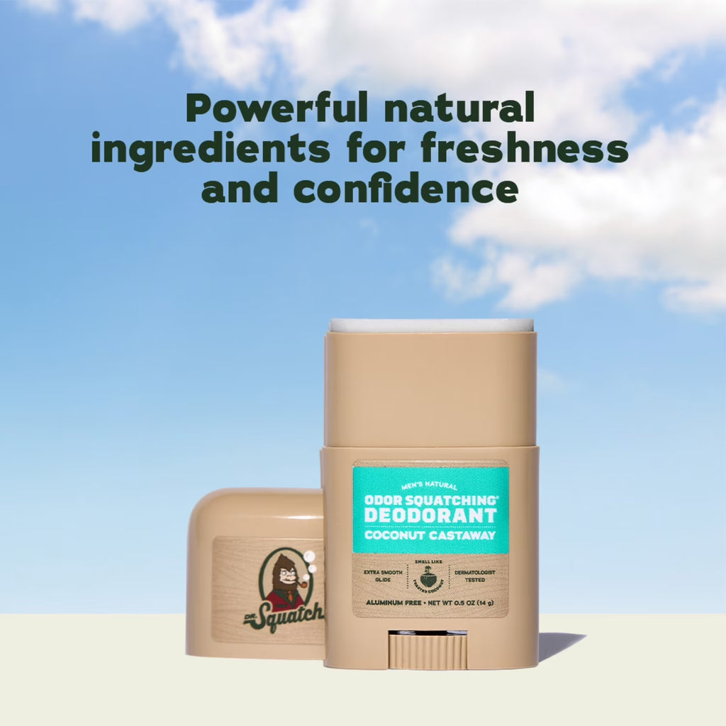 Mini Natural Men'S Deodorant - Aluminum Free - Coconut Castaway (0.5 Oz)