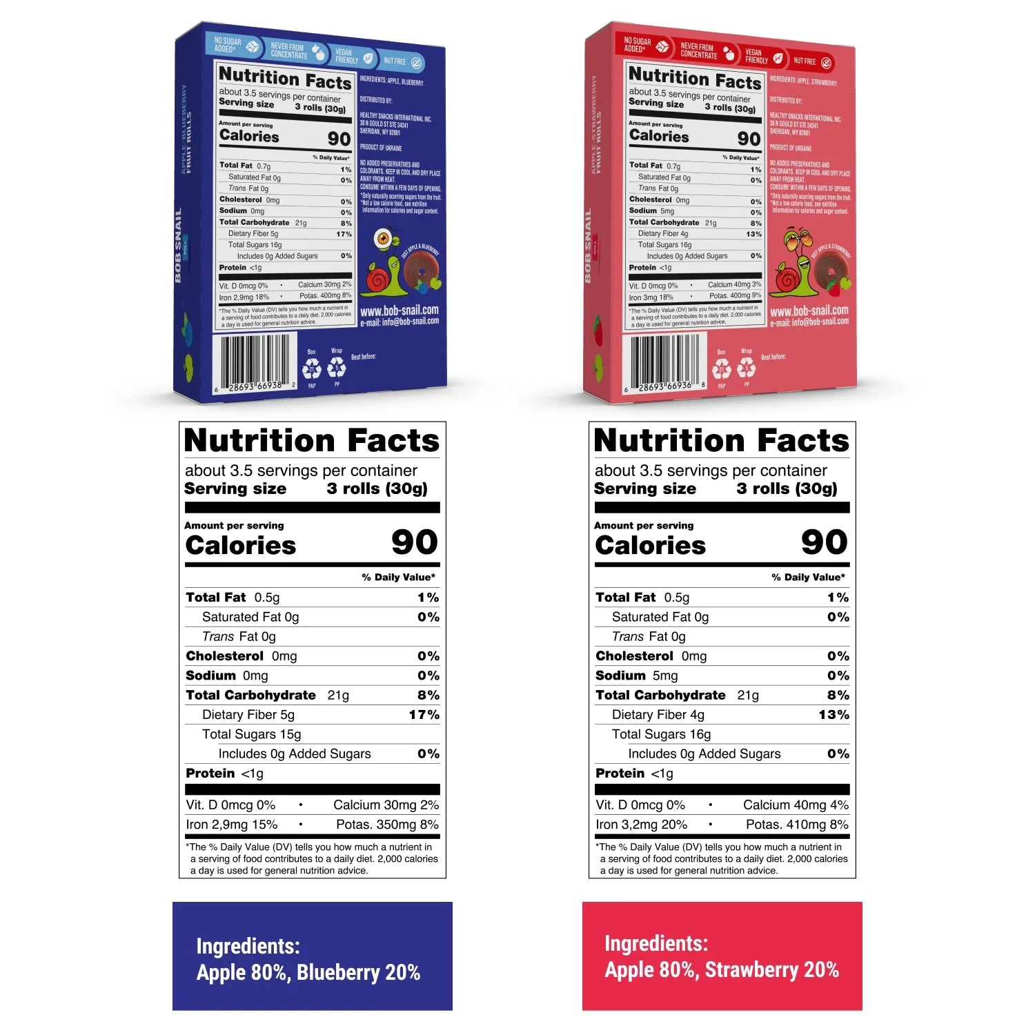 Healthy Snacks Gluten-Free Fruit Roll Ups, 50 Ct Family Pack
