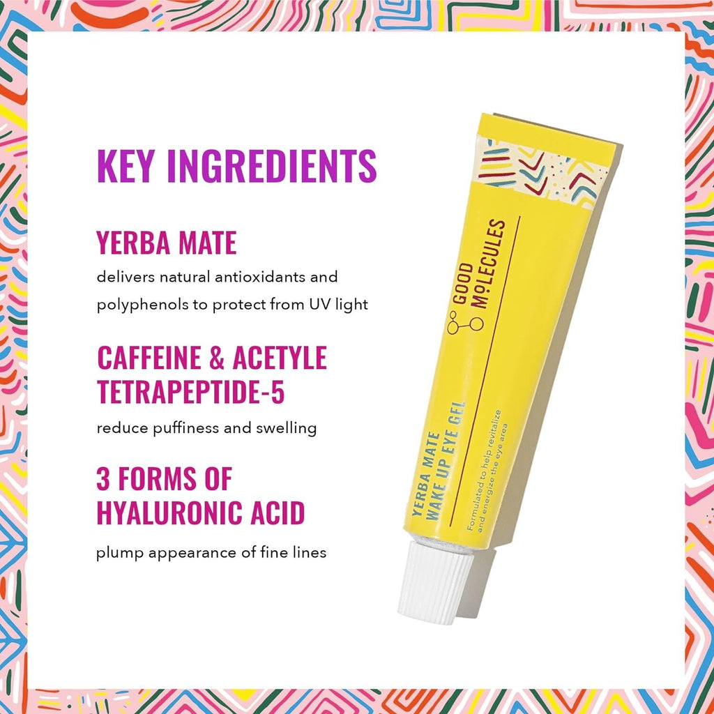 Good Molecules Yerba Mate Wake up Eye Gel 15Ml/.5Oz- Yerba Mate and Caffeine