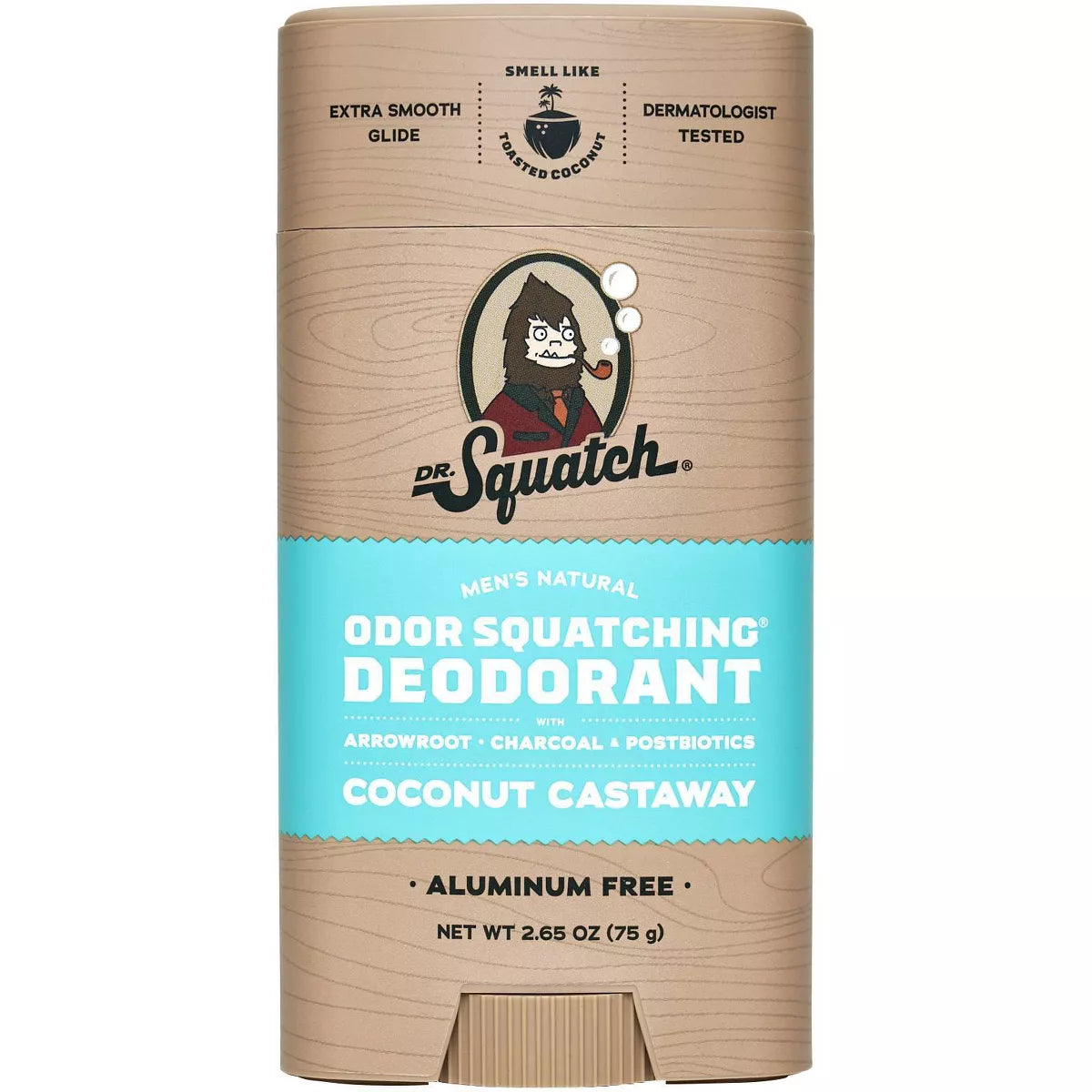 DR. SQUATCH Men'S Natural Solid Deodorant Coconut Castaway - Aluminum-Free 2.65Oz