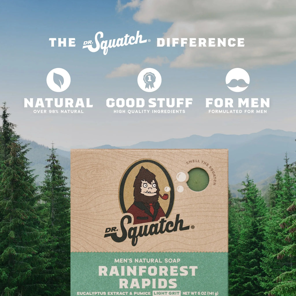 (3 Pack)  Rainforest Rapids Natural Bar Soap for Men, 5 Oz